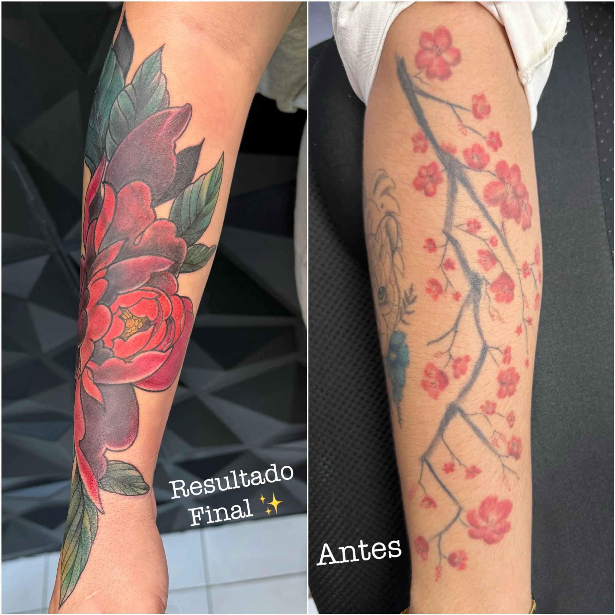 Professional cover-up tattoo transformation